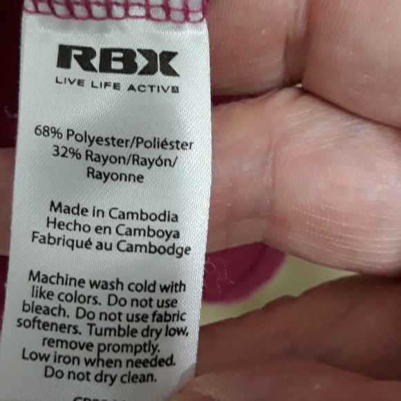 RBX Performance Wear tee raspberry color - Picture 4 of 5